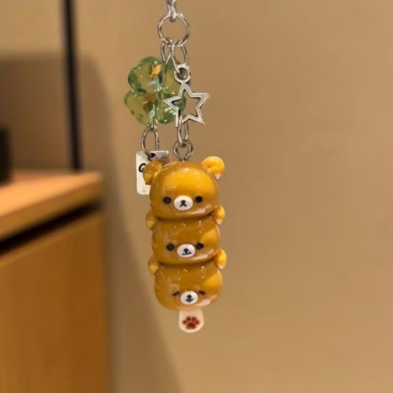 1 Piece Tanghulu Bear Super Cute Bear Mobile Phone Chain Charm & CCD Pendant, Ideal Gift for Friends, Perfect Choice for Valentine's Day to Give to Your Beloved