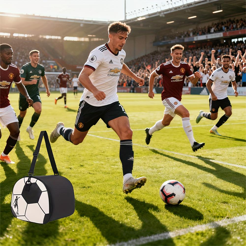 Single-shoulder crossbody bag for outdoor sports, football bag, campus single-shoulder bag, beach bag, football bag, football pouch, leather storage bag, men's single-shoulder bag