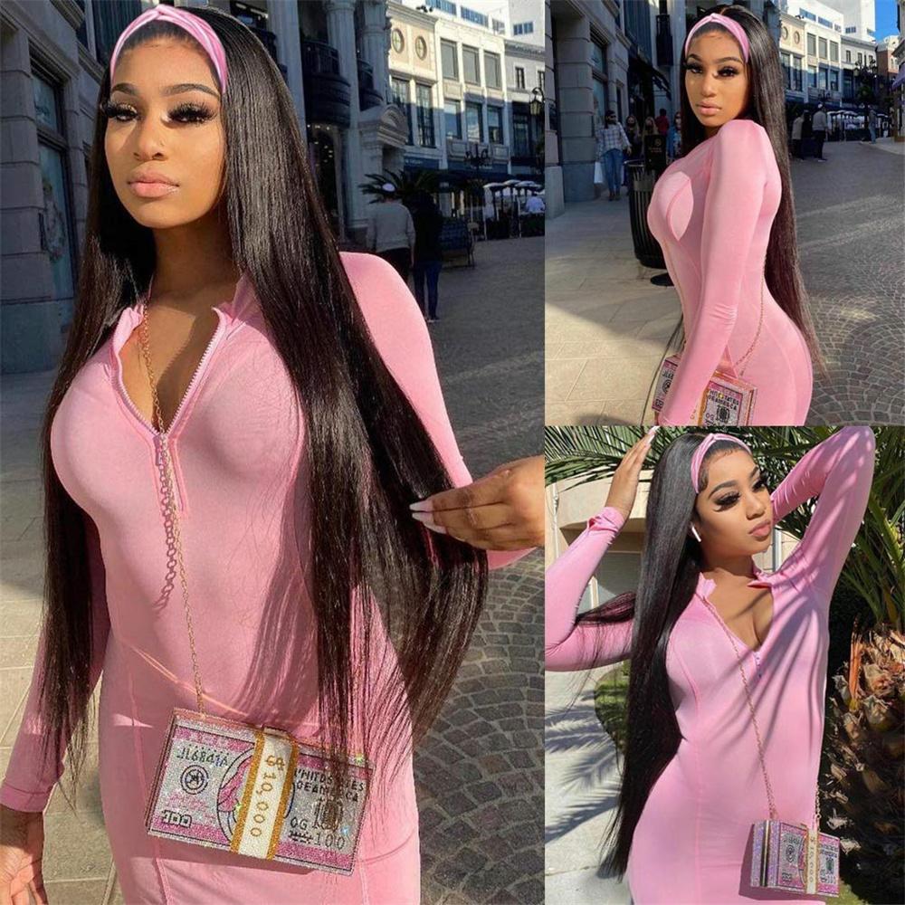 Bling Hair Straight Headband Human Hair Wig Black Heat Hair Women's Headband Wig Full Wigs Women For Daily Use 180 Density 14 to 26 Inches Bling Hair Straight Headband Human Hair Wig Black Heat Hair Women's Headband Wig Full Wigs Women For Daily Use 180 Density 14 to 26 Inches