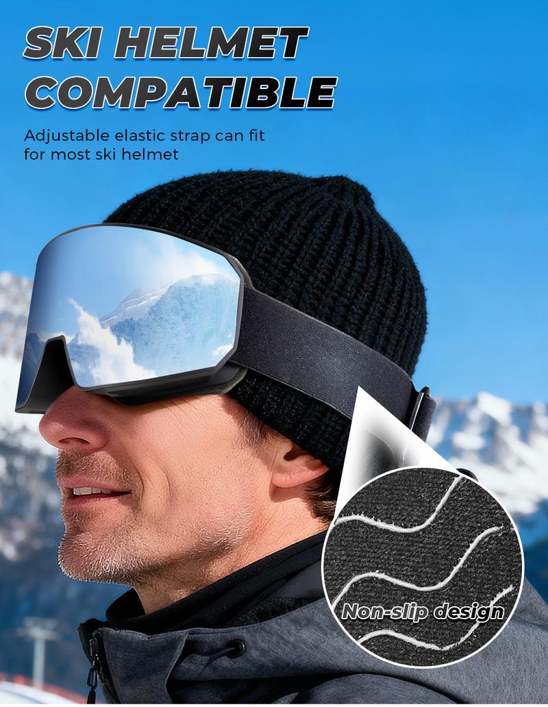 VICTGOAL Ski Goggles Double Layers Anti-fog UV400 Protection for Men, Women & Youth,Snowboarding Goggles Snowmobile Eyewear Outdoor Skiing Polarized Snow Lenses