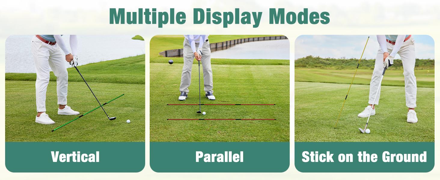 MoKo Golf Alignment Stick, 2-Pack 48" Collapsible Golf Training Aid for Aiming, Putting, Posture Correction - Lightweight Fiberglass Sticks with Clear Tube Case