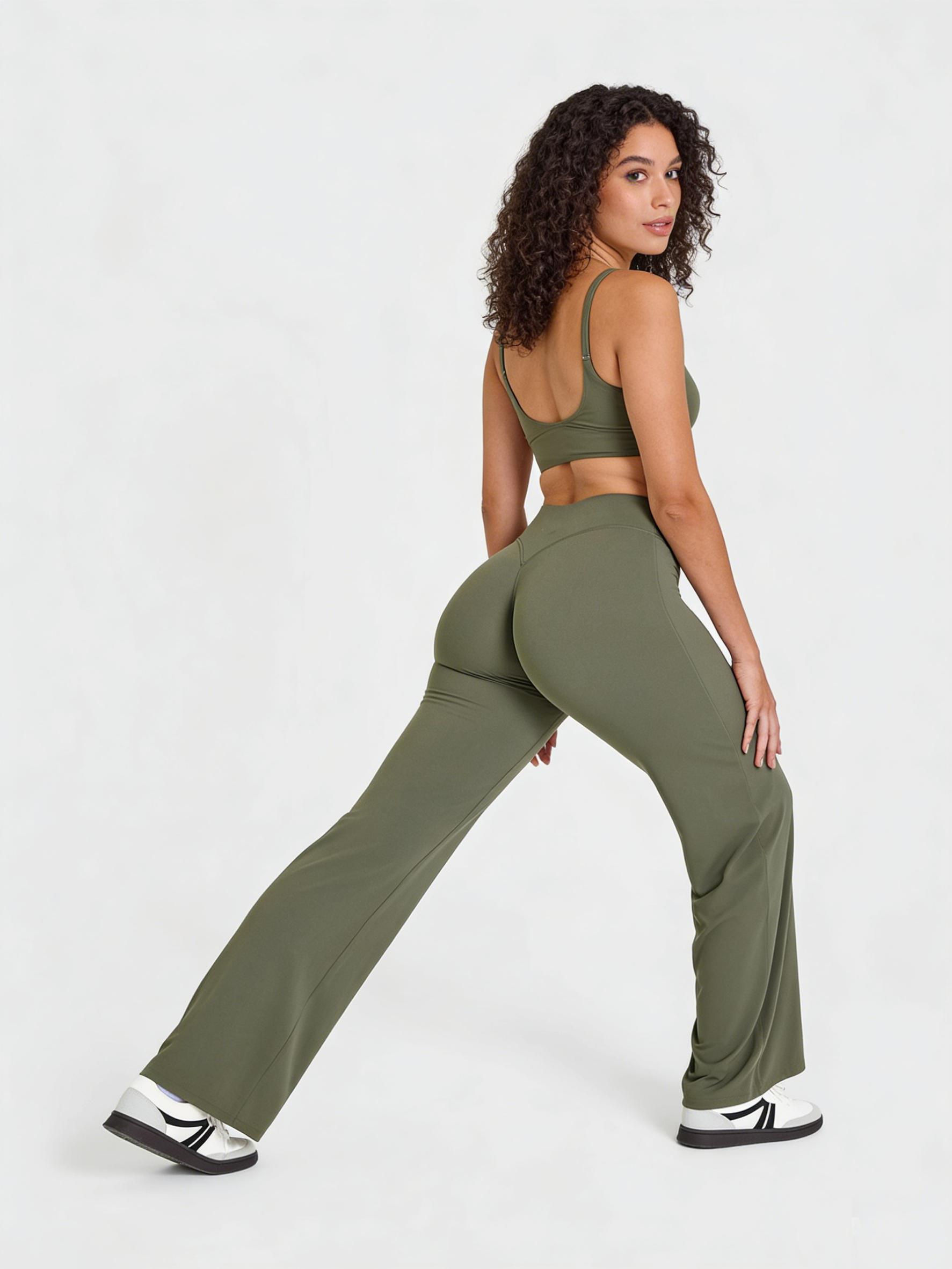 TRYTO SoftMotion Straight Leg Bottoms Fitness Sportswear Gymwear Casual Pants
