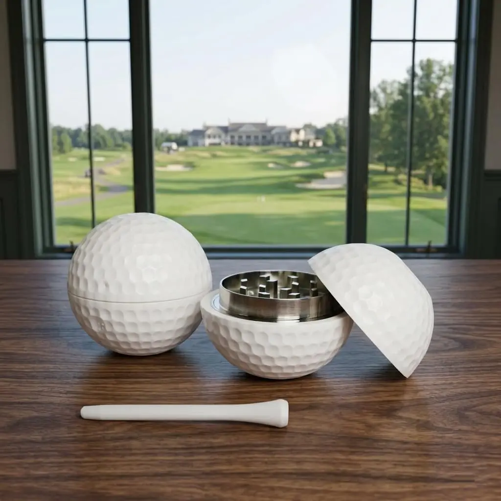 Golf Ball Spice Grinder Set, 2 in 1 Herb Grinder, Portable Manual Kitchen Grinder with Storage Compartment - 1PCS