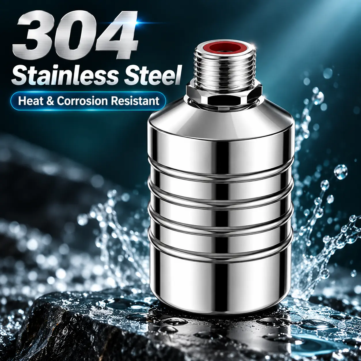 Automatic Water Tank Float Valve with 304 Stainless Steel Design, Mechanical Water Level Controller for Automatic Filling and Overflow Prevention