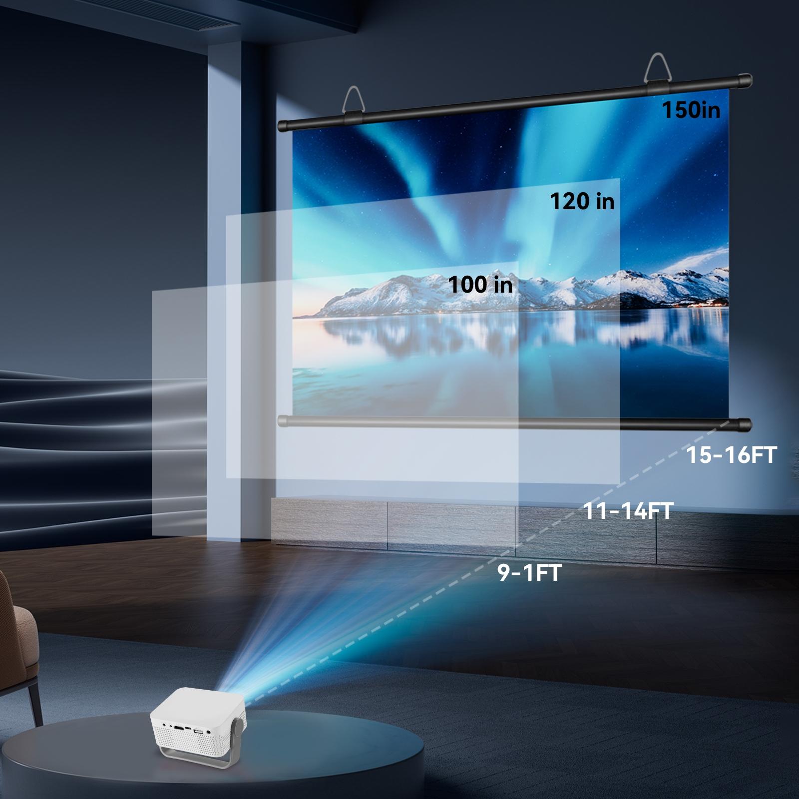 New Projection Screen Wall-Mounted Foldable HD Projector Screen Large Size for Living Room Outdoor Camping Daytime Movie Viewing