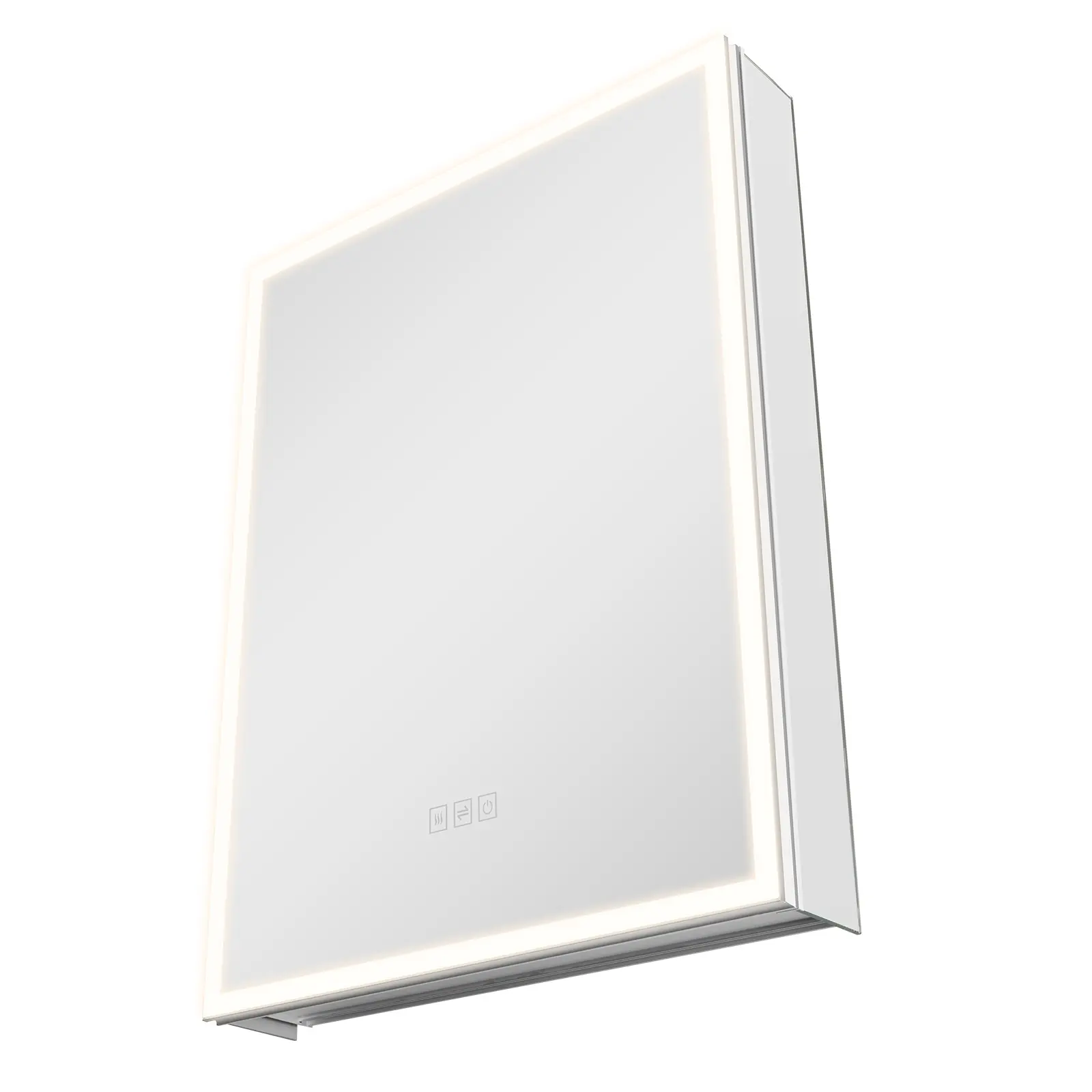 Lighted Medicine Cabinet with Mirror, 24 x 32 in Recessed or Wall Mount, 3 Color Dimmable LED Bathroom Medicine Cabinet with Magnifying Mirror, Adjustable Shelve Storage, Memory Defog Function