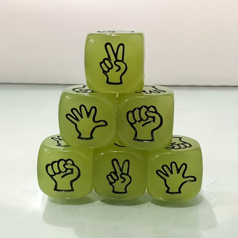 Night Glow Stone Scissors Paper Dice Game, Fun Outdoor Entertainment for Family Gatheries and Parties, Creative Gift for Christmas New Year