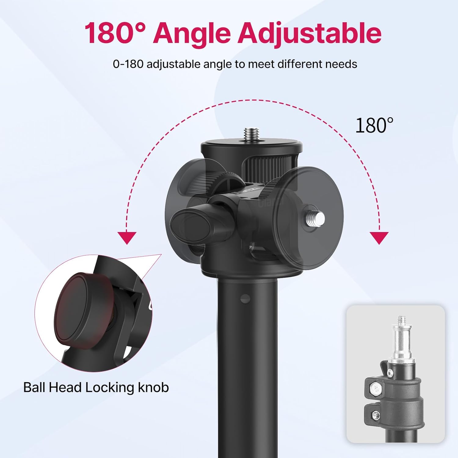 MT-79 Extendable Photography Light Stand, 81" Portable Adjustable Light Tripod with 1/4" Screw, 360? Ball Camera Phone Tripod for Continute Output Lighting, Webcams, Cameras,for Pocket3 MT-79 Extendable Photography Light Stand, 81" Portable Adjustable Light Tripod with 1/4" Screw, 360? Ball Camera Phone Tripod for Continute Output Lighting, Webcams, Cameras,for Pocket3