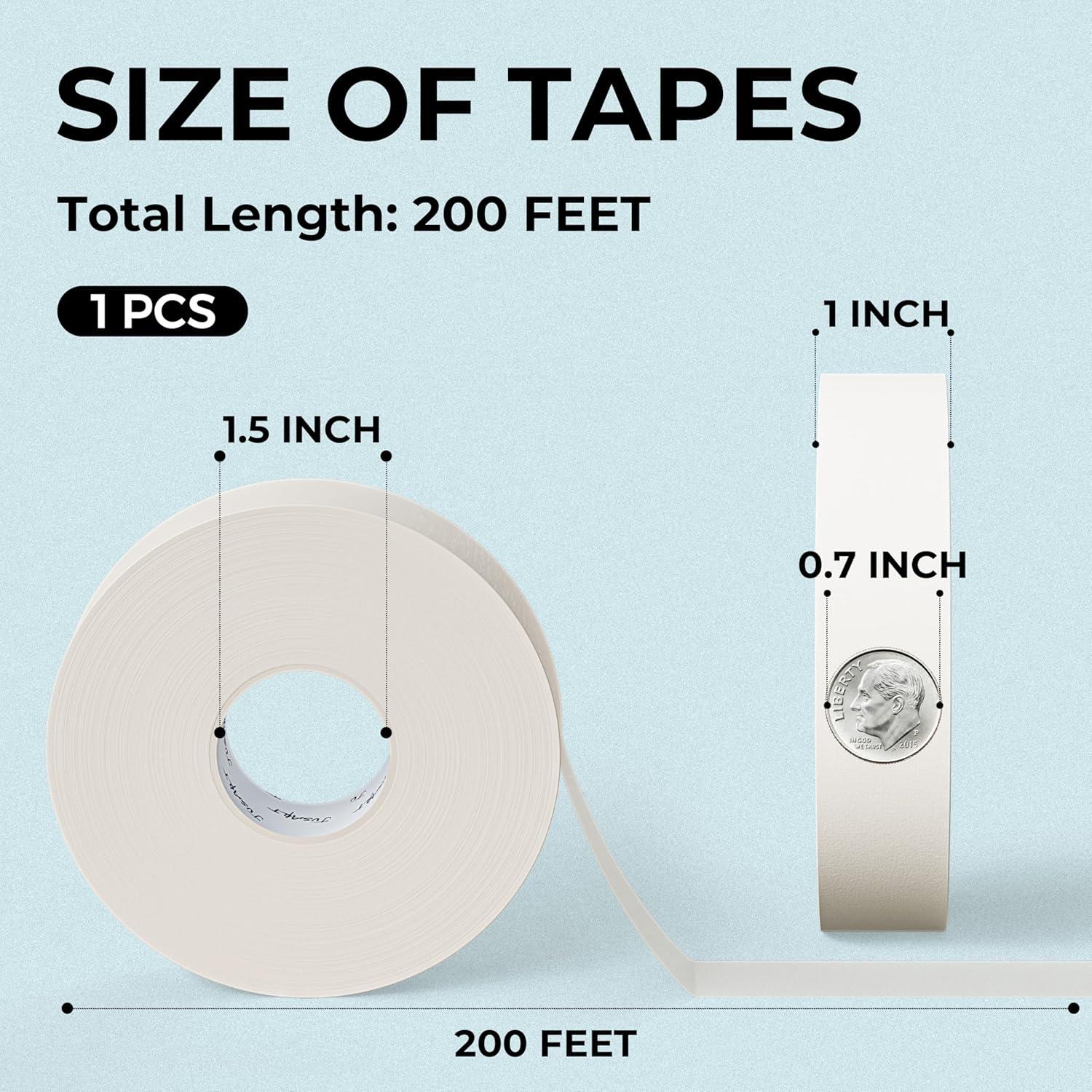 [JusArt] Artist Tape for Watercolor Paper, 1/2 inch Wide 200FT Long, White Art Tape for Masking, Drafting and Painting, Acid Free, Low Tack