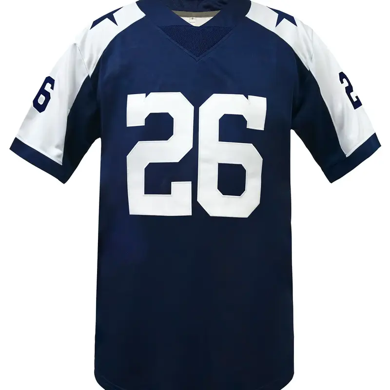 Embroidered Men's American Football Jersey, Short Sleeve, Casual Sports Jersey, Lightweight Jersey, Sporty Jersey, Sweat Absorbing Rugby Jersey, Breathable Athletic Top, Sports Tees, Comfortable Sportswear