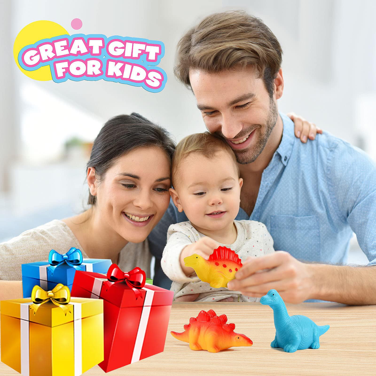 Lihgt-up Bath Toy,Cute Dinosaur Mermaid Animal Model Toys for Kids Ages 4-8,Glow in the Water Toys for Birthdays,  Ideal for Shower, Bathtub, Swimming Pool,Easter Gifts