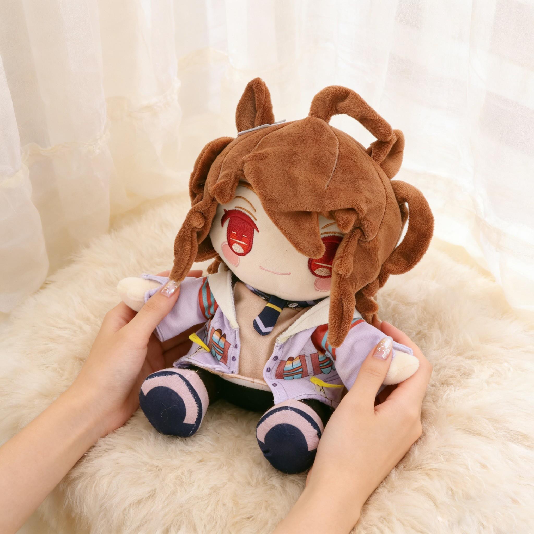 Uma Musume: Pretty Derby Agnes Tachyon Anime Plush Toy Soft Stuffed Animal | Adorable Q-Version Sitting Doll Capturing Youthful Energy | A Must-Have Collectible For Umamusume Fans | The Perfect Holiday And Birthday Gift For Fans, Girlfriends, Or Children