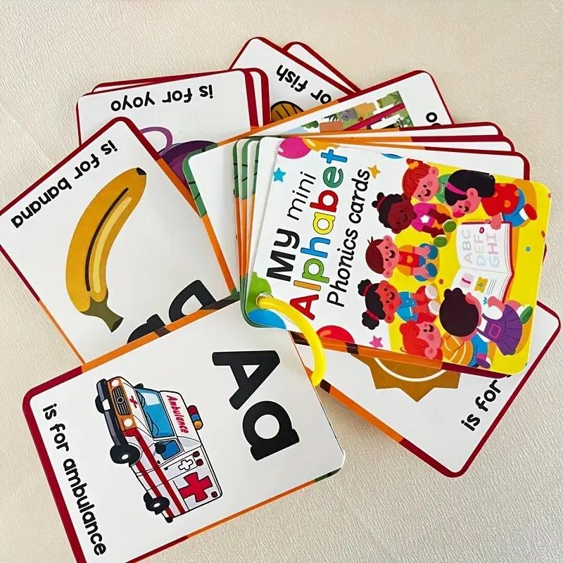 English Alphabet Set, Pronunciation Cards, Educational Learning Tool, Perfect Gift for Easter and Christmas, School Use