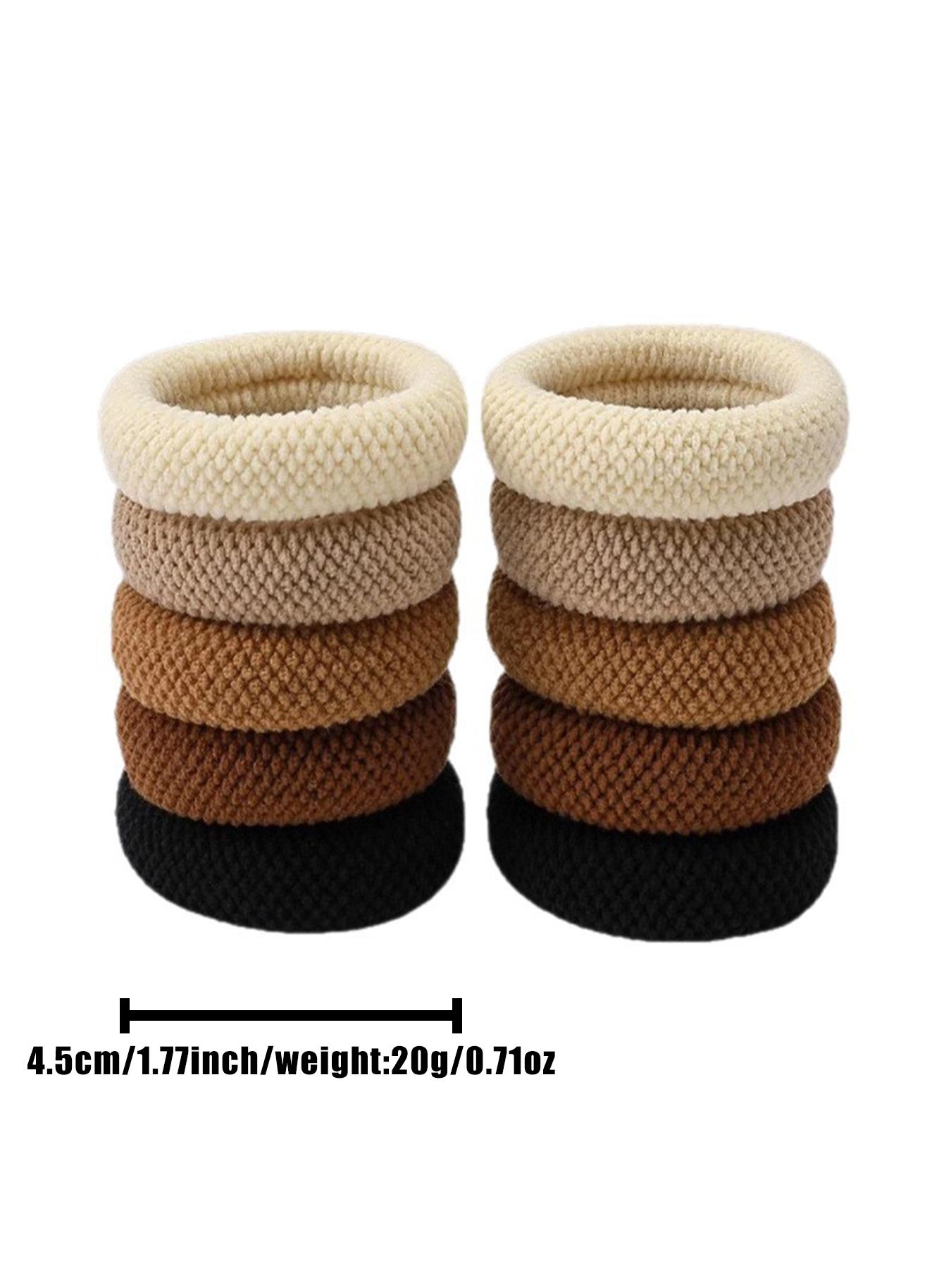 10pcs Thick High Elasticity Rubber Bands Hair Ties for Women, Durable Towel Loop Hair Rope Headband, New Style Ponytail Holders, Scrunchies