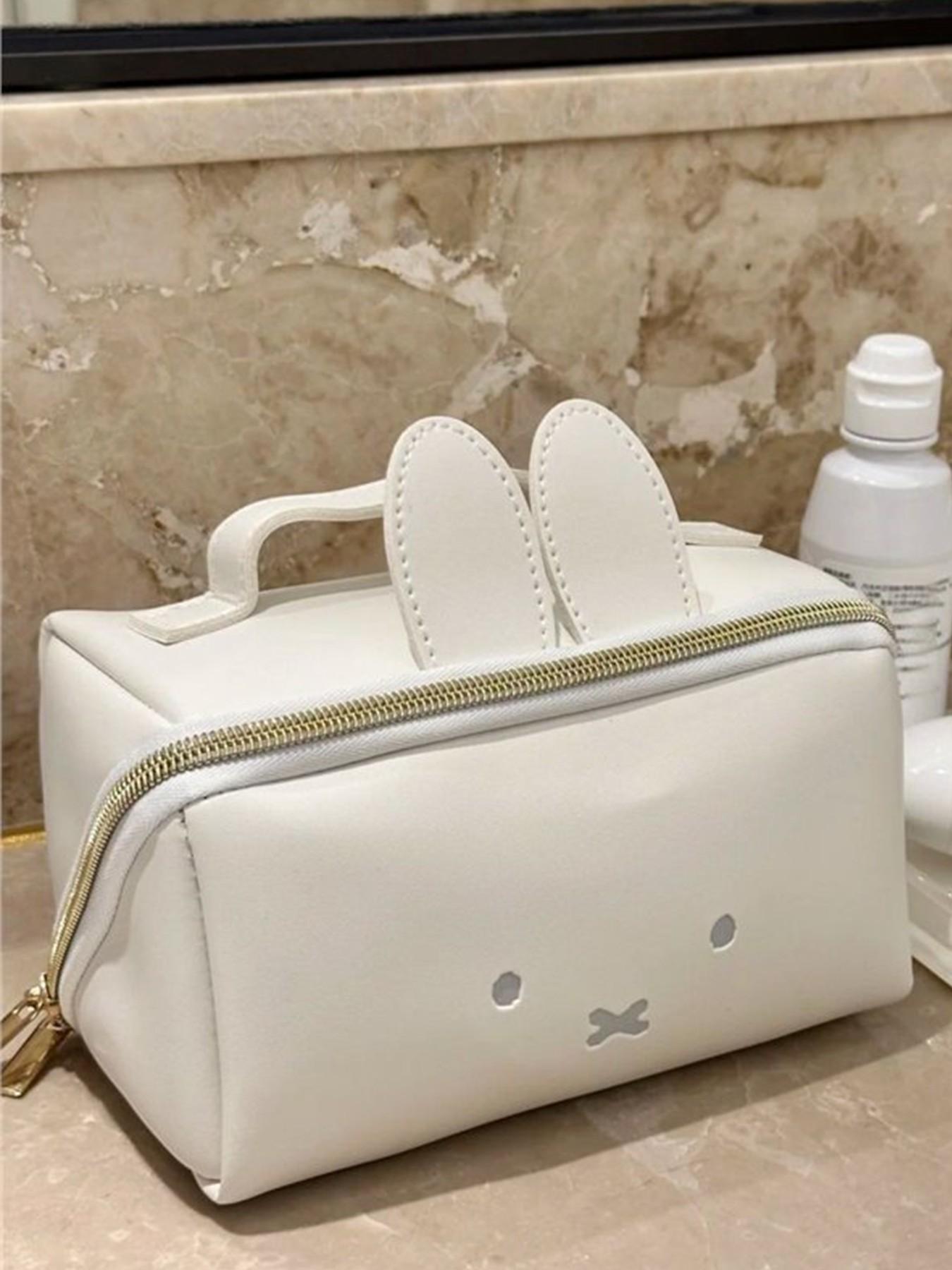 1pc  Cute rabbit shaped handbag, girls' makeup bag, multifunctional portable grooming and storage bag, suitable for business trips, commuting, fashionable and versatile ladies' makeup bag