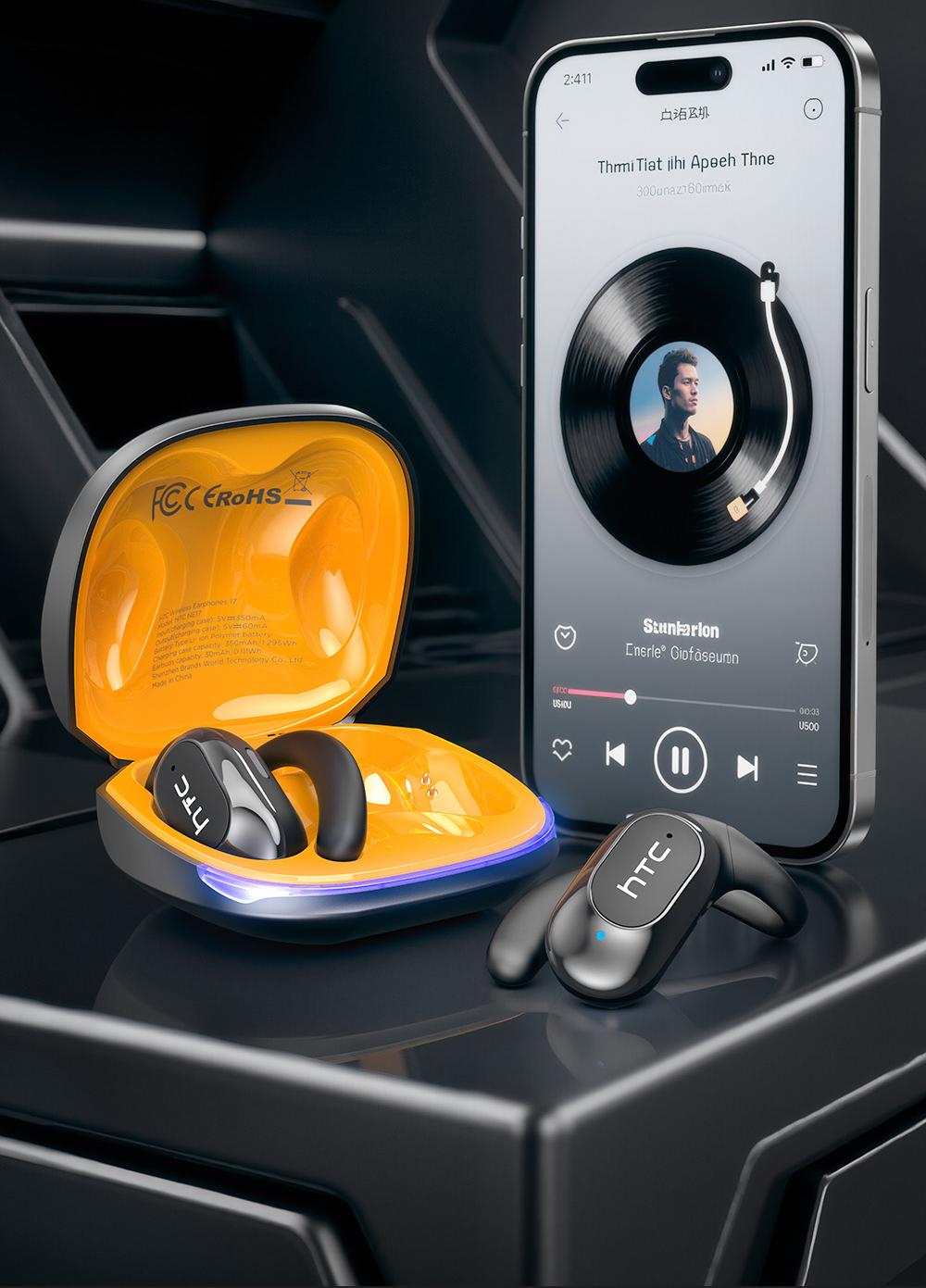 HTC-NE17 Elite: Premium AI Gaming Headset with 134-language Translation, Hi-Fi Audio Precision, Lightweight Ergonomic Design, and Immersive InGame Communication headphones bluetooth translation bluetooth earbuds translator earbuds #fathersdaygiftsectivity