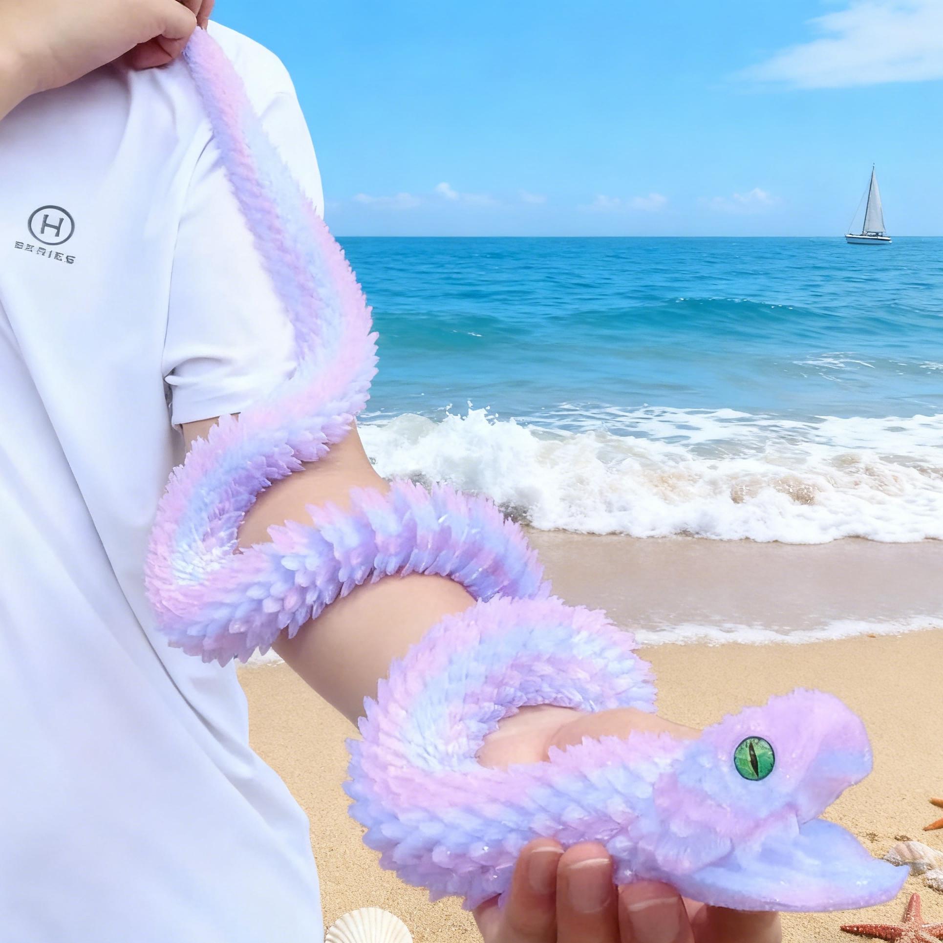 3D Printed Python Model 110cm/43.31inch, Creative Snake Decoration with Realistic Eyes, Home Decor, Creative Modern Decoration, Indoor Outdoor Use, Lifelike Design, Interior Decoration Accessories