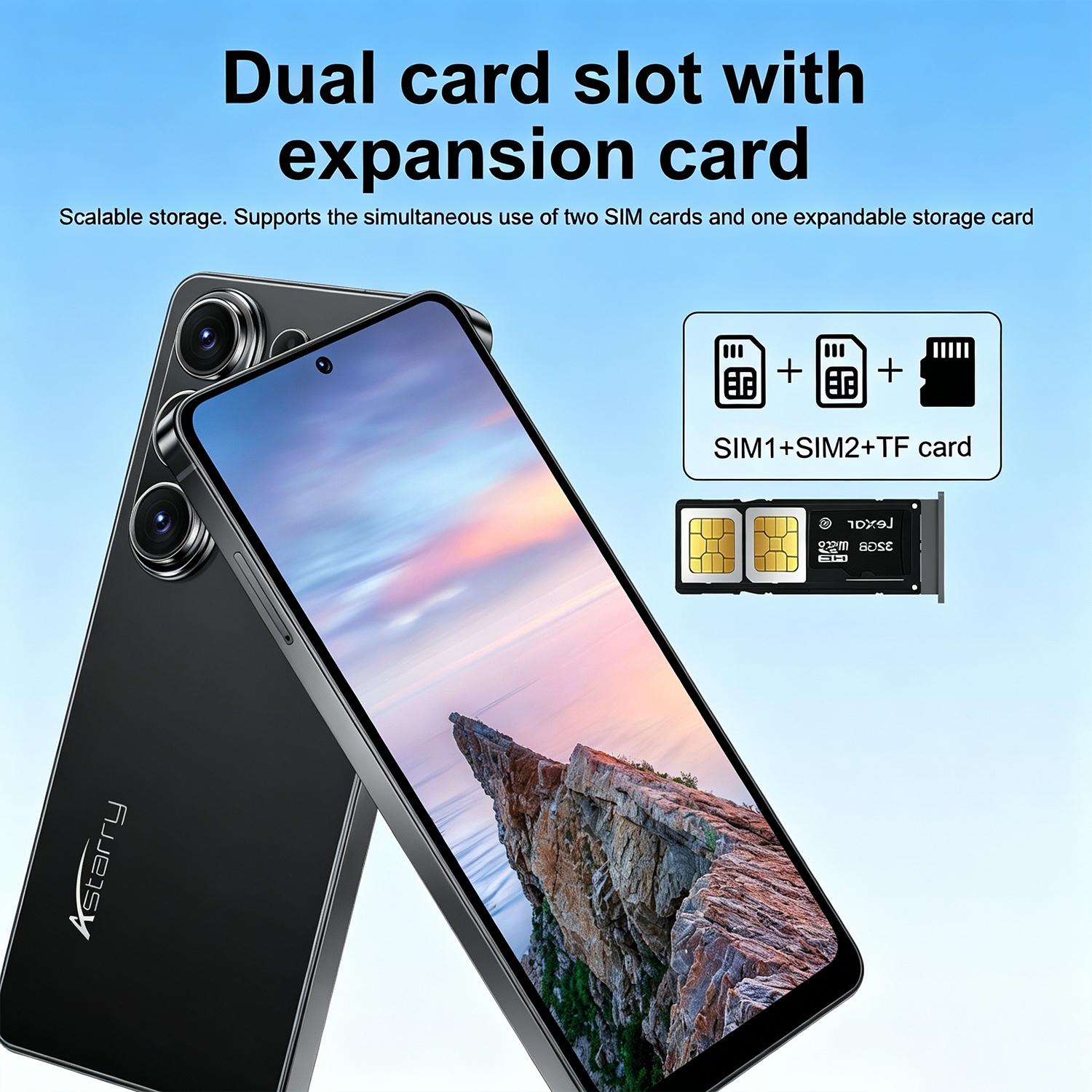 Astarry- S26 Ultra Large Screen Smartphone, Touchscreen Cellphone, 6.75-Inch Display, 3gb+32GB Storage, 5+13mp Camera, 4100mah Battery, 4g Network, Dual Sim Smartphones, Face Unlock, Cellphone