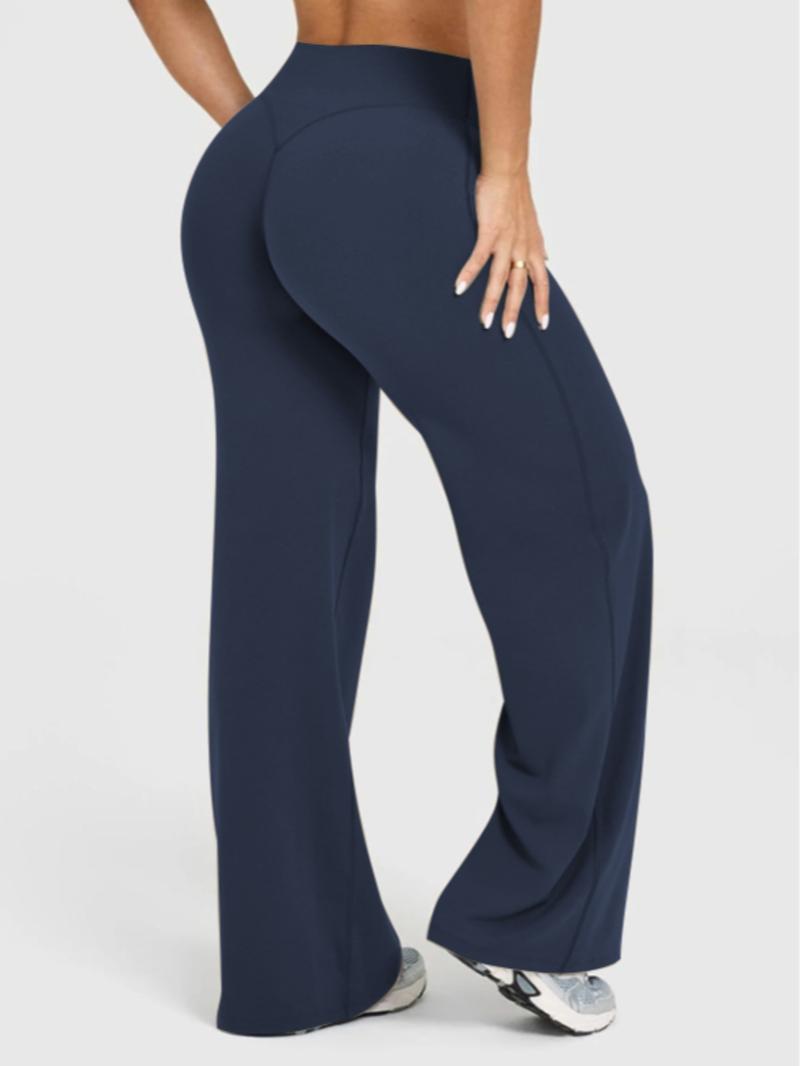 Women's High Waist Bell Bottoms Casual Flare Leg, Fall Winter Sporty Pants, Tummy Control Butt Lifting, High Elasticity Outdoor Casual Wear