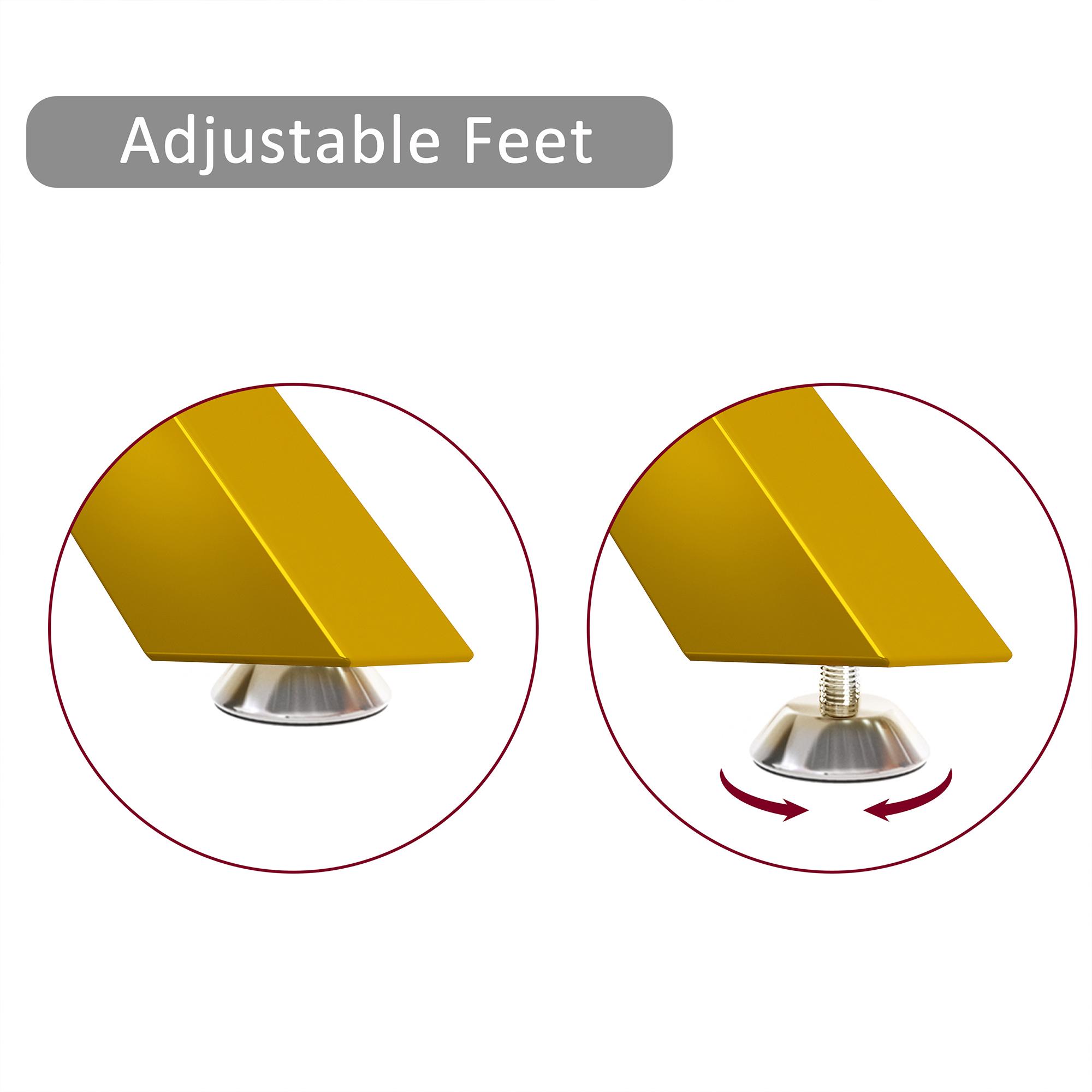 47.24" Rectangular Glass Dining Table with Metal Legs - Modern Kitchen & Dining Room Table, Stylish Durable Design Interior，Golden