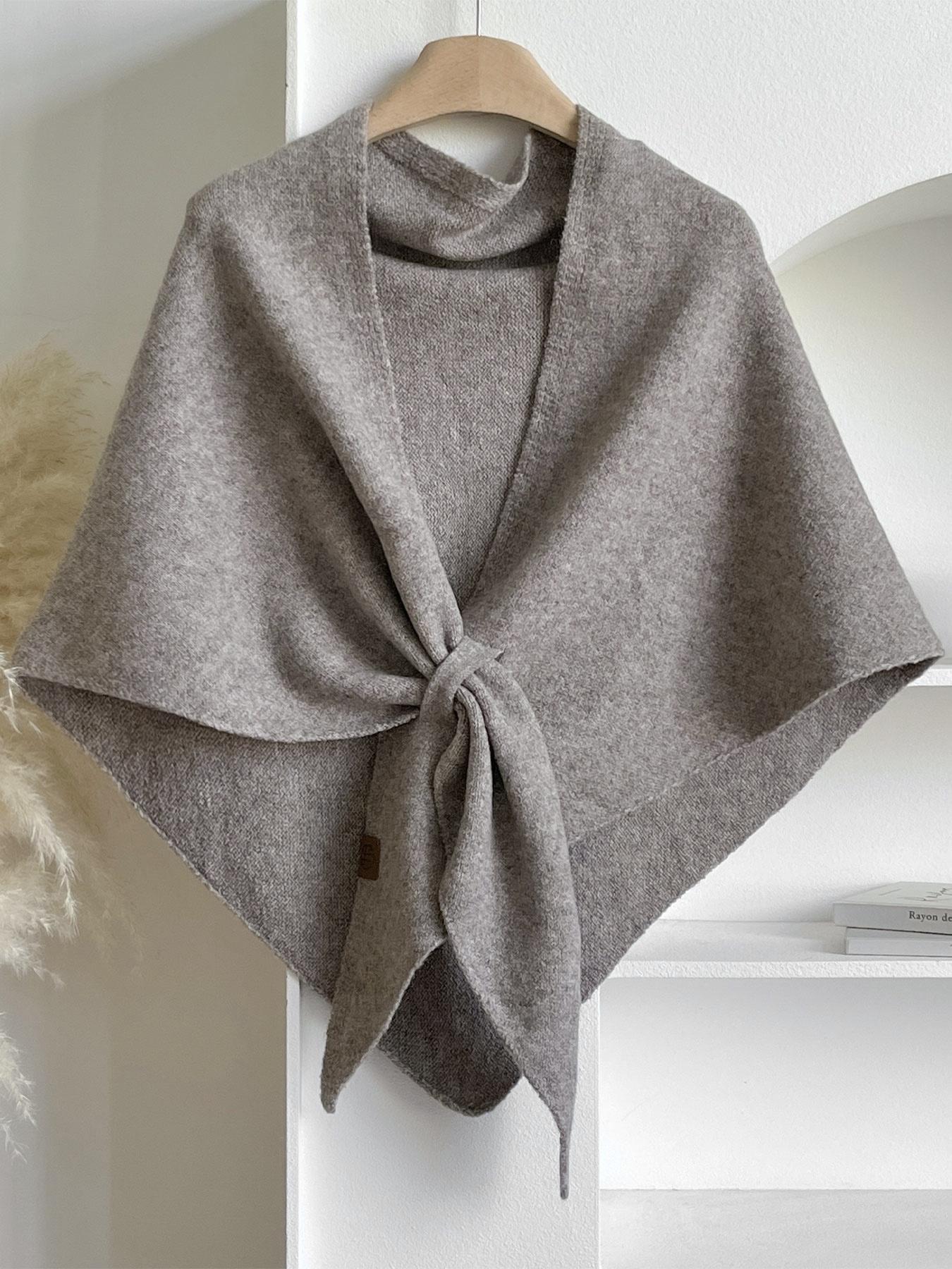 Women's Trendy Solid Knitted Shawl, Casual Soft Comfortable Scarf for Daily Wear, Fashion Accessories for Women & Girls Women's Trendy Solid Knitted Shawl, Casual Soft Comfortable Scarf for Daily Wear, Fashion Accessories for Women & Girls