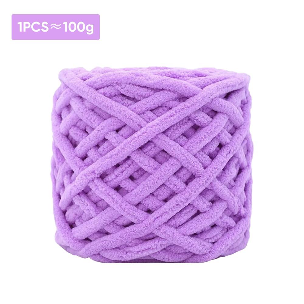 100g Thick Yarn Blanket Hand Knitted DIY Line, Soft Chenille Seat Pad Pet Nest Thread, Icelandic Scarf Hat Rod Needle Patchwork