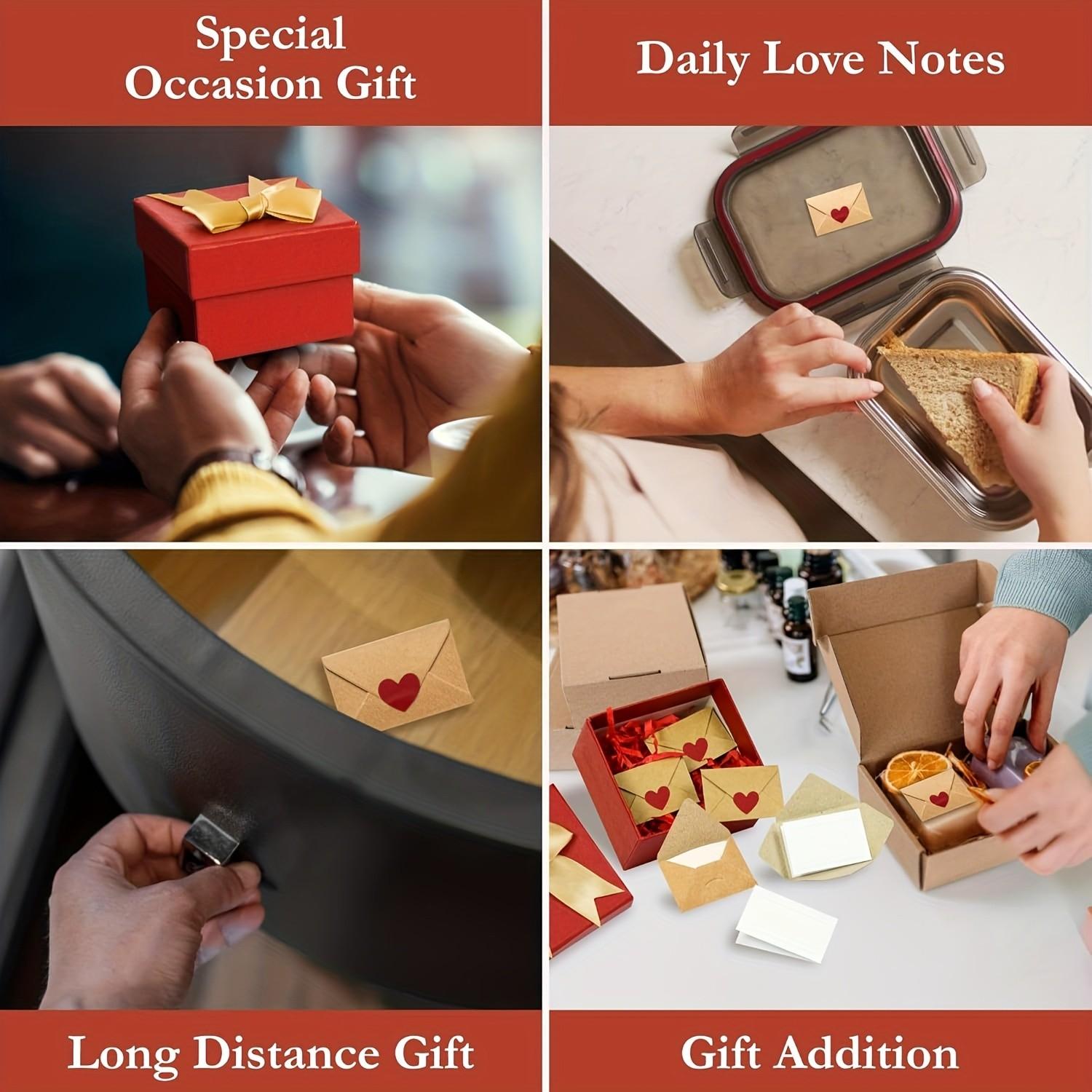 30/60pcs Cute Envelopes • Heart Stickers • Little Valentine Cards • Sweet Love Notes & Heartfelt Messages for Him or Her • Adorable Gifts for Boyfriends and Girlfriends