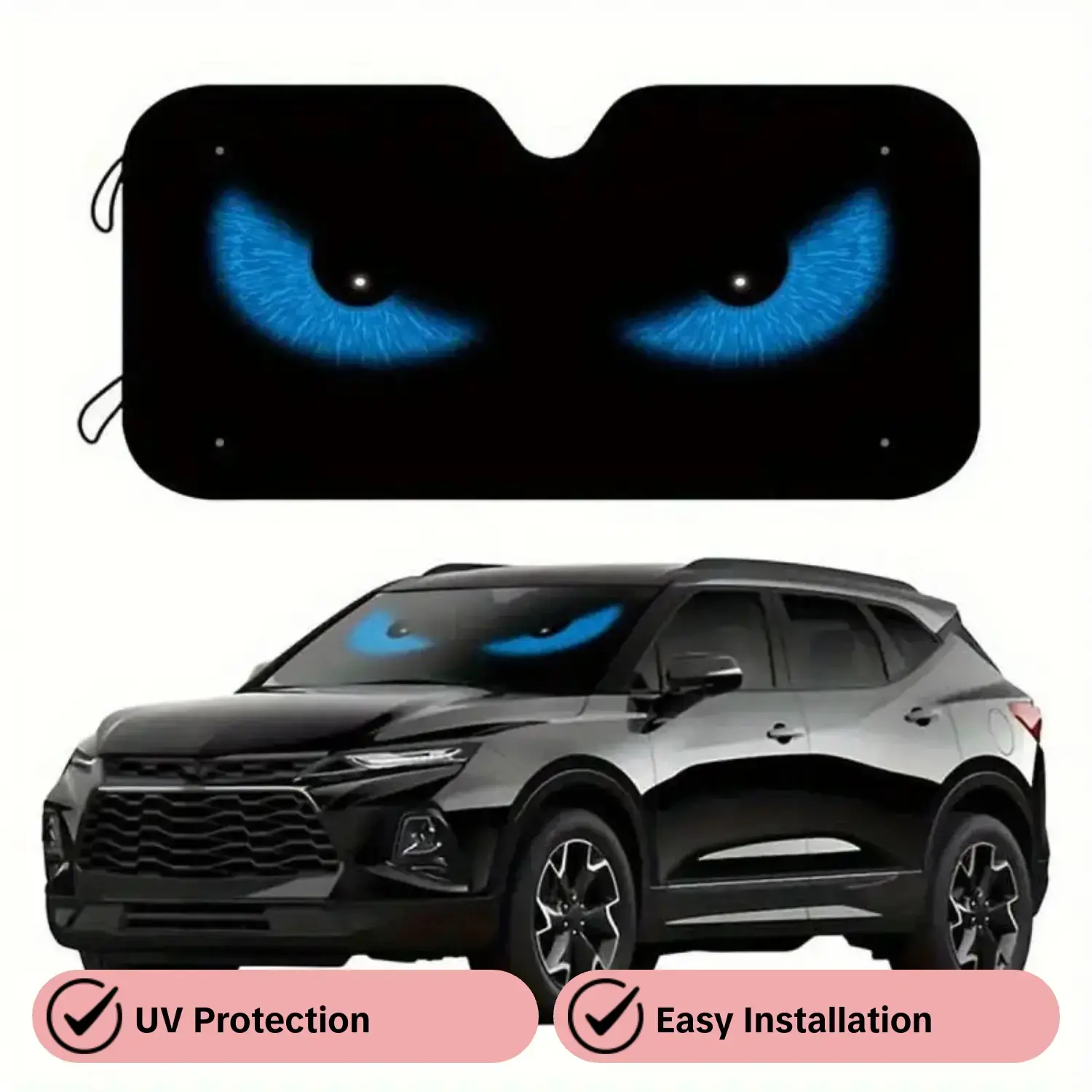Cartoon Folding Car Sunshade, Sun Shade For Car Windshield, Summer Fun Car Accessories, Keeps Car Cool, UV Protection, Easy Installation, SUV Vehicle Sunshade, Fits Most Cars and Small Suvs, Car Sun Shades