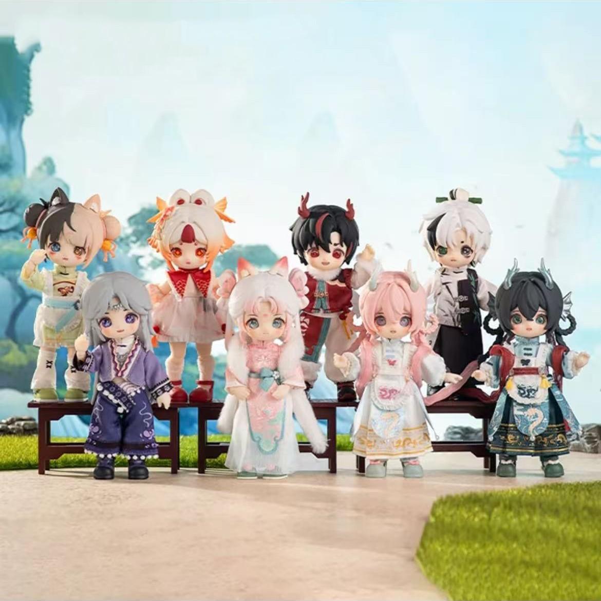 Nagi Fourth Generation Blind Box Collectible Dolls, Jointed Action Figures, Cute Animal Design, Full Set, Perfect Gift