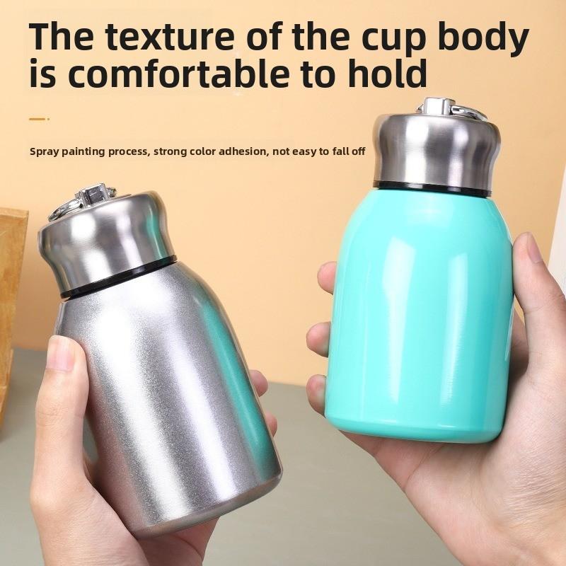 Portable Dual-Layer Vacuum Insulated Cup, Stainless Steel Water Bottle, Mini Design, Easy to Carry and Use, Perfect for On-The-Go