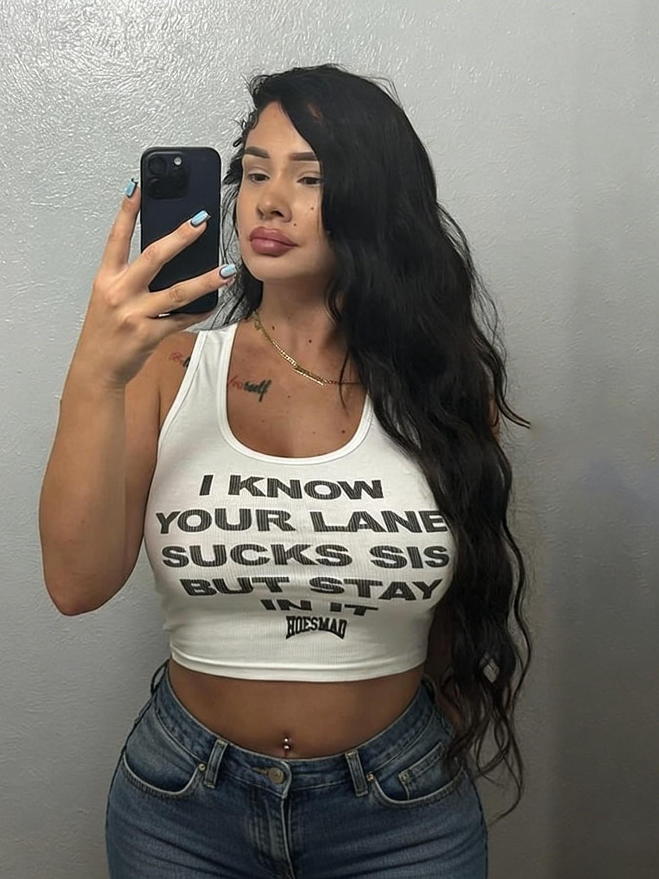 Women's Letter Print Tank Top, Casual Sleeveless Top for Summer, Ladies Clothes for Daily Wear, Womenswear