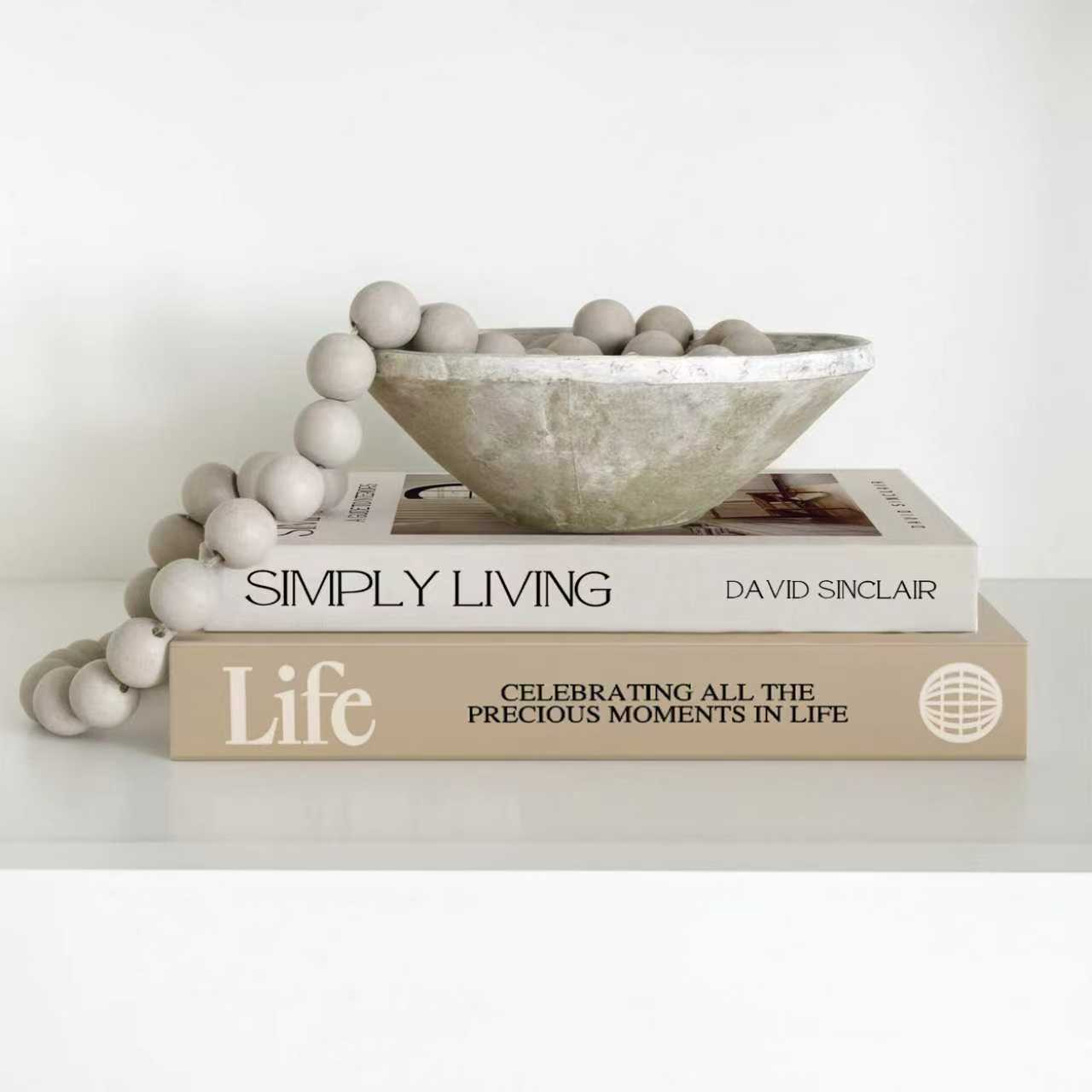 High-Quality Paper Decorative Fake Books Set of 2, Coffee Table Bookshelf Fireplace Shelf Decoration, Modern Home Decor Accents, Home Decor Accessory