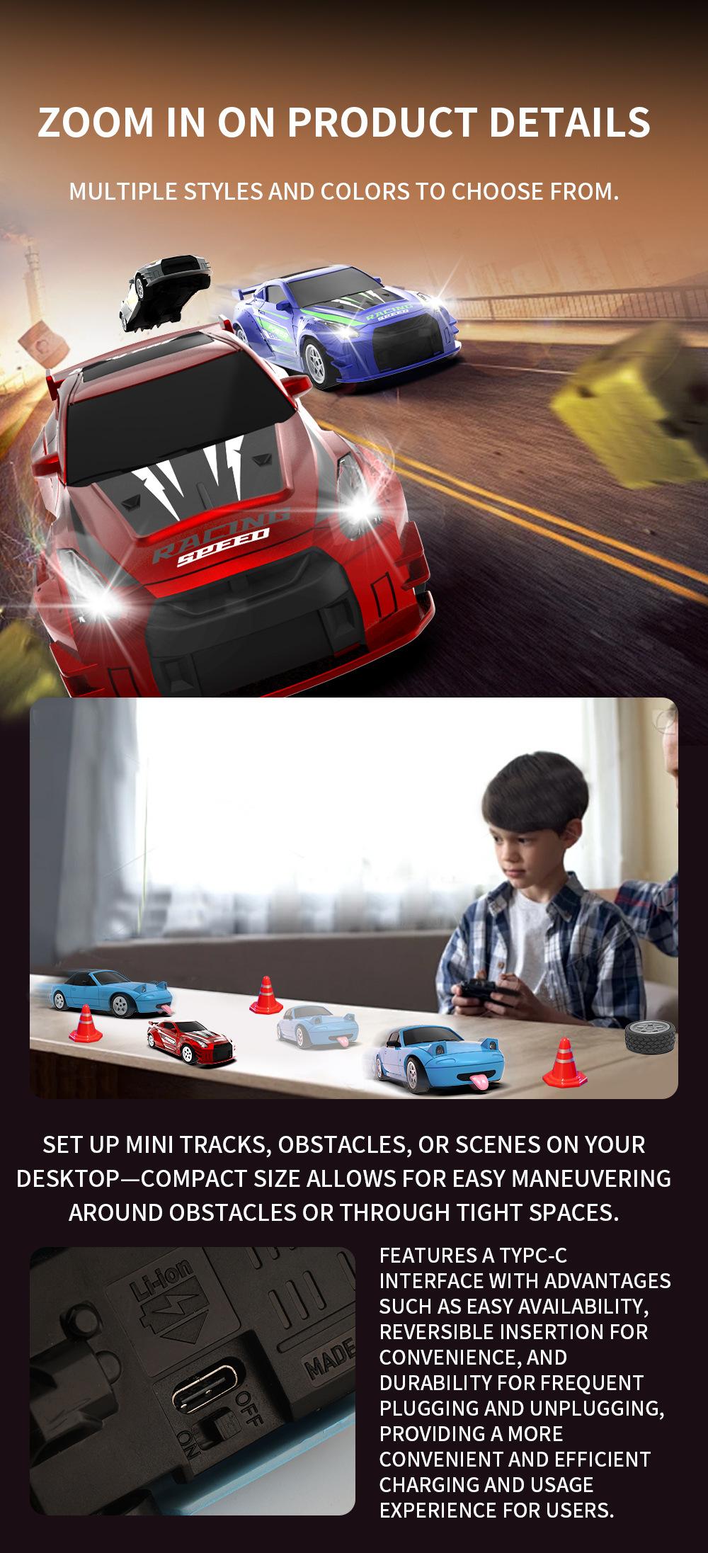 JJRC Mini FPV RC Car with Camera - 1:32 4WD High Speed Drift Racing Car, 2.4G Full Proportional Control, APP Remote Mode, Rechargeable Toy for Boys Kids 8-12 hd