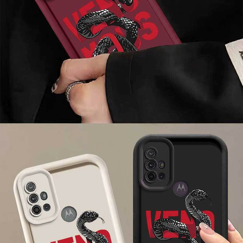 1 Piece Scarlet Python G10 Silicone Shockproof Cover For Moto G10 - Ideal For Entertainment