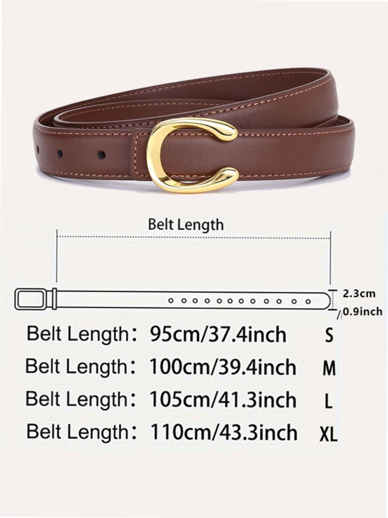 Women's Vintage Belt, High-End Casual Denim Jeans Belt, Versatile Simple Trendy Leather Belt for All Seasons