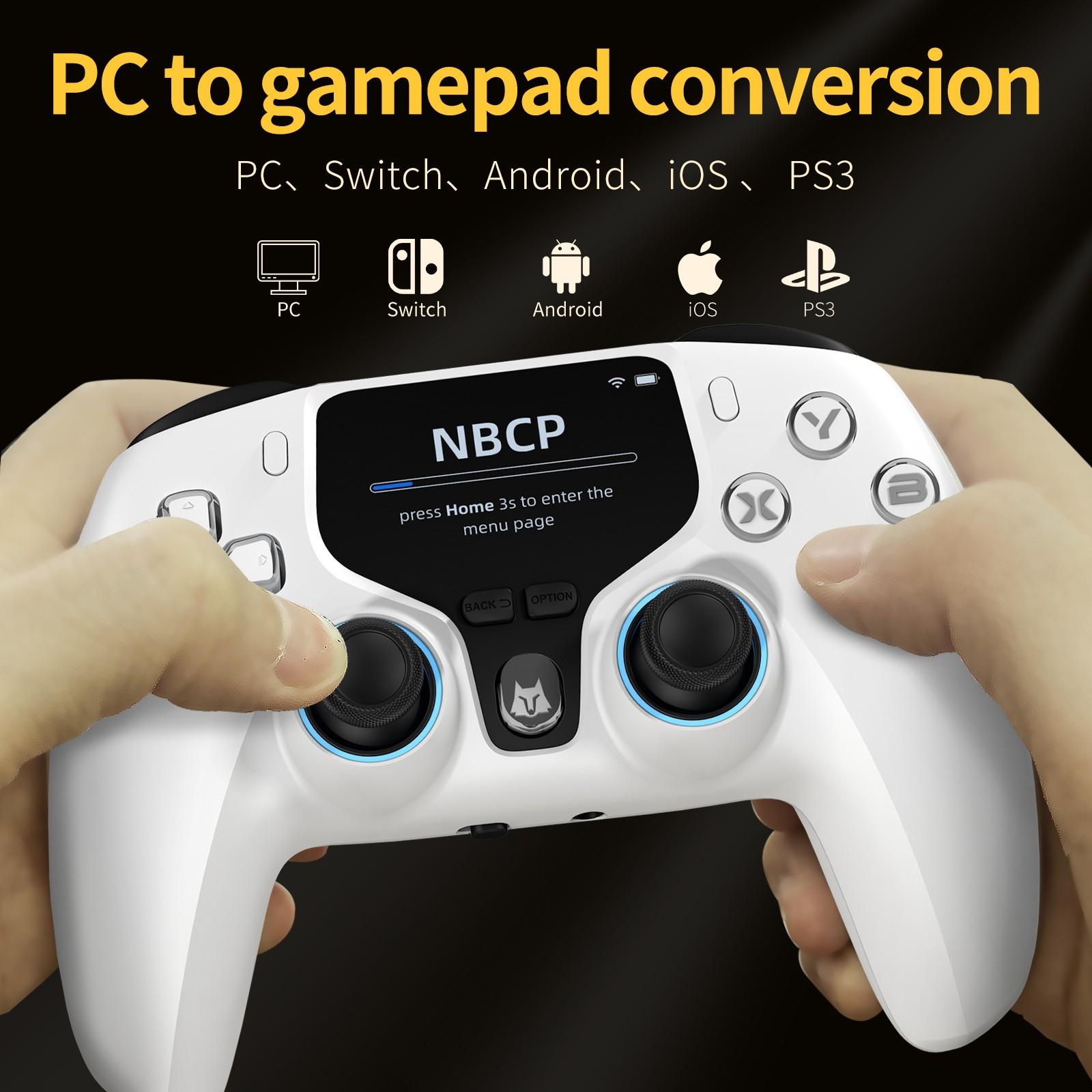 Multi-Platform Hall Game Controller, Long-Life Joystick Trigger, Back Button Programming, 5-Level Vibration, Full Function Calibration
