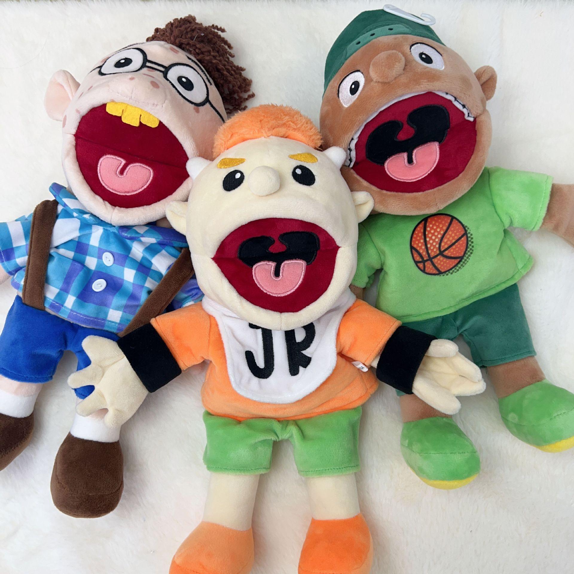 Jeffy Hand Puppet Full Body 19.69IN Stuffed Figurine Toy Soft Puppet Plush Muppet Toy Birthday Kids Gift Suitable for Role Play