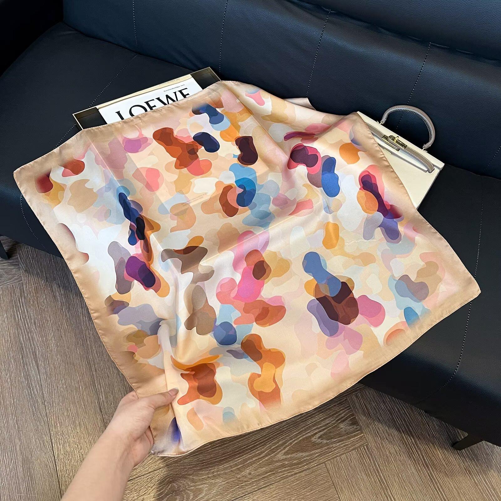 70x70 Scarf Summer Breathable Sun Protection Square Scarf, Fashion Versatile Autumn Headband, Winter Warm Scarf, Hair Accessory, Belt, Bracelet