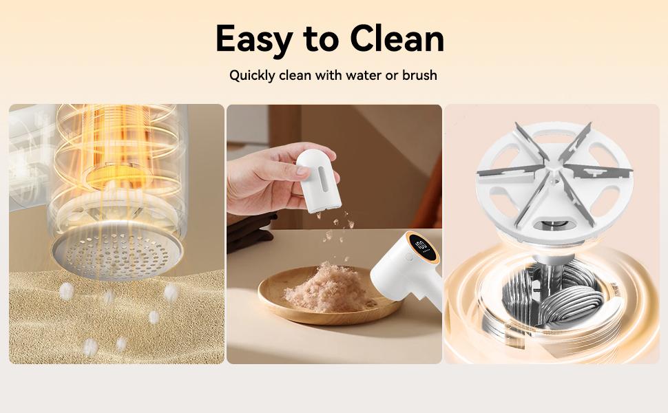 Fabric Shaver, Lint Remover Rechargeable, Electric Portable Sweater Defuzzer with 4 Speeds, 6 Leaf Blades, Digital LED Display to Remove Pilling for Clothes, Furniture, Sweater, Couch,  lightweight motor durable cordless durable cordless wireless rotating