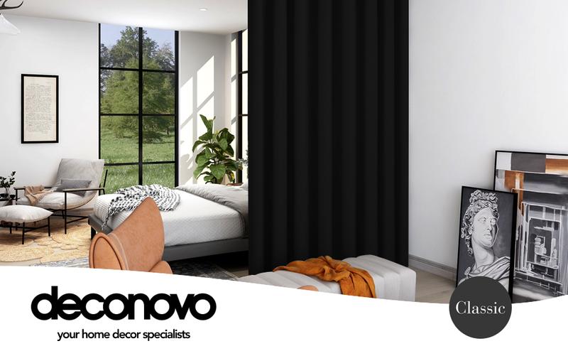 Deconovo Divider Curtains(1 Panel) for Office/Room/Theater - Thermal Curtains, Soundproof Drapes for Sliding Door, Blackout Curtain Screen for Bedroom