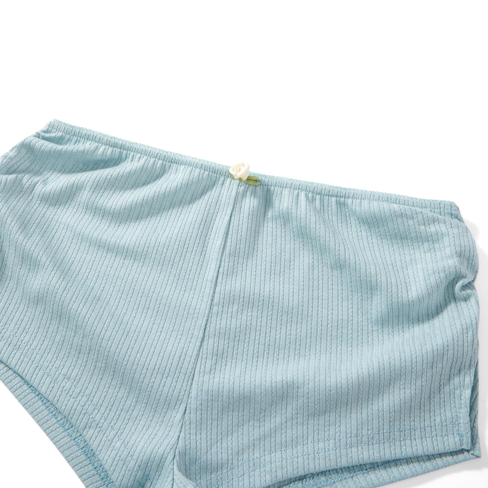 Women Pajama Shorts Ladies Female Soft Comfy Side Split Ruched Elastic Lounge Pants Stretch Sleep Pj Bottoms Sleepwear White/Blue