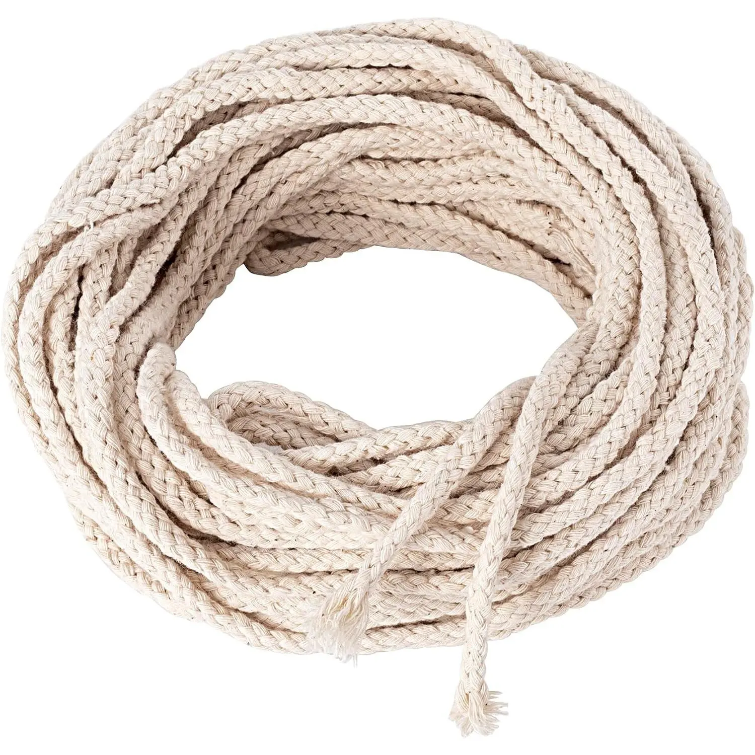32.75 Ft Cotton Wicks for Oil Lamps, 1/8 Inch | Braided Round Candle Wicks Replacements, Candlemaking Supplies (10 m)