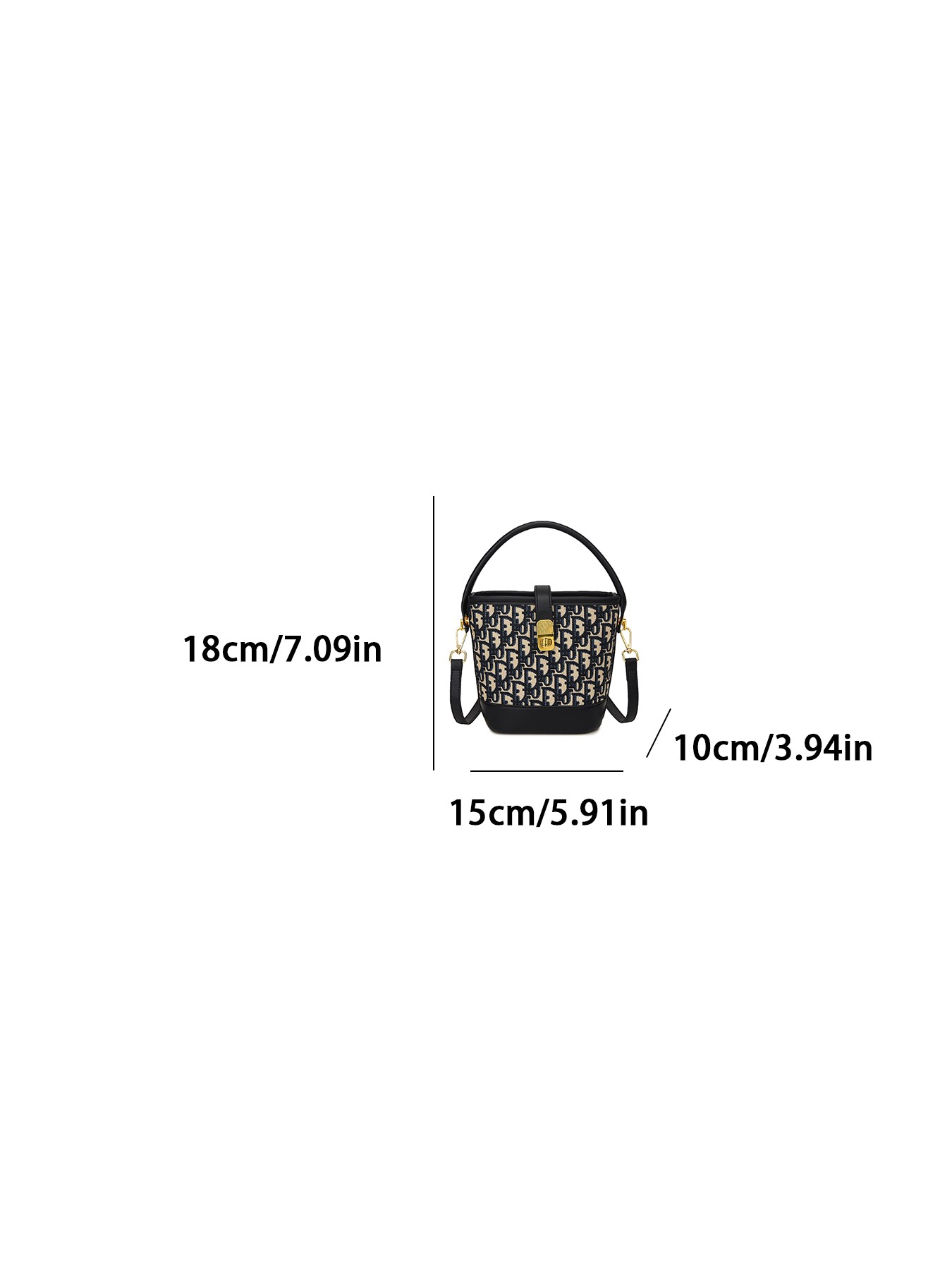 Elegant Embroidered Handbag, Canvas Bag, Versatile Bucket Bag, Compact Shoulder Crossbody, Perfect for Daily Commute & Shopping, Stylish Minimalist Design