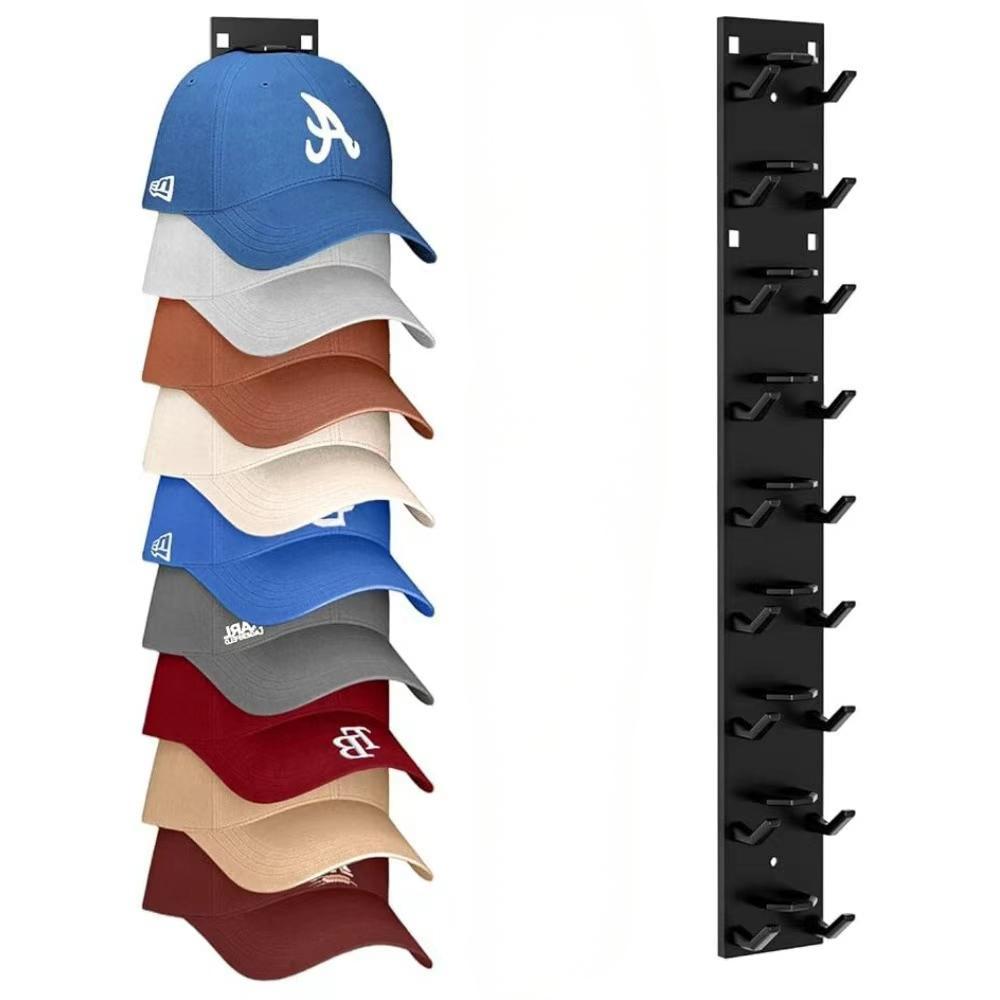 Wall-Mounted Baseball Cap Storage Rack, Multipurpose Hat Hooks and Display Shelves for Closet Doors and Bedroom, Available in 1 or 2 Pieces #GLOBAL PICKS