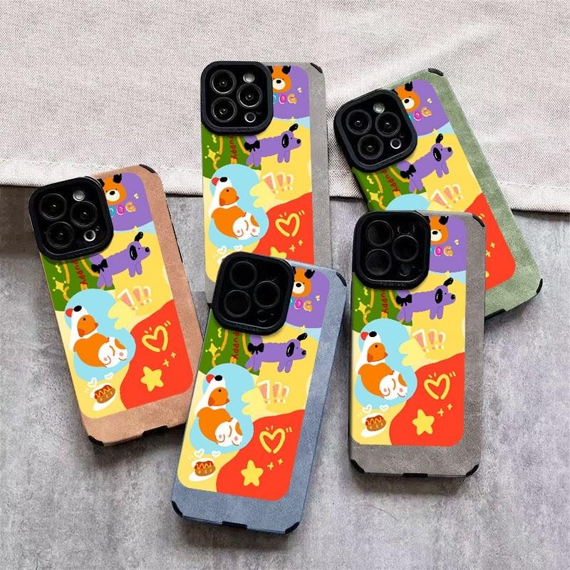 Cute Dog - Themed Phone Case, Multiple Colors & Specifications Available, Playful Cartoon Design, Durable Protection For Phones, Perfect For Daily Use, Vibrant Fun Details With Dogs, Hot - Style Phone Accessory