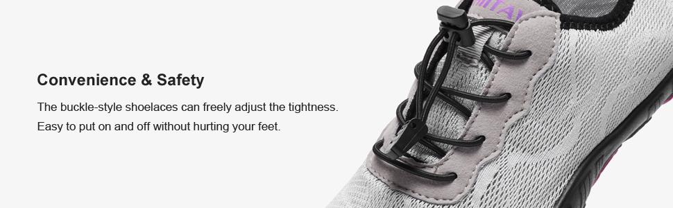 HIITAVE Women's Lightweight Quick-drying Barefoot Shoes, Non-slip Mesh Breathable Water Shoes for Swimming, Diving, Surfing, Water Sports, Pool, Beach SpringStatements Watershoes