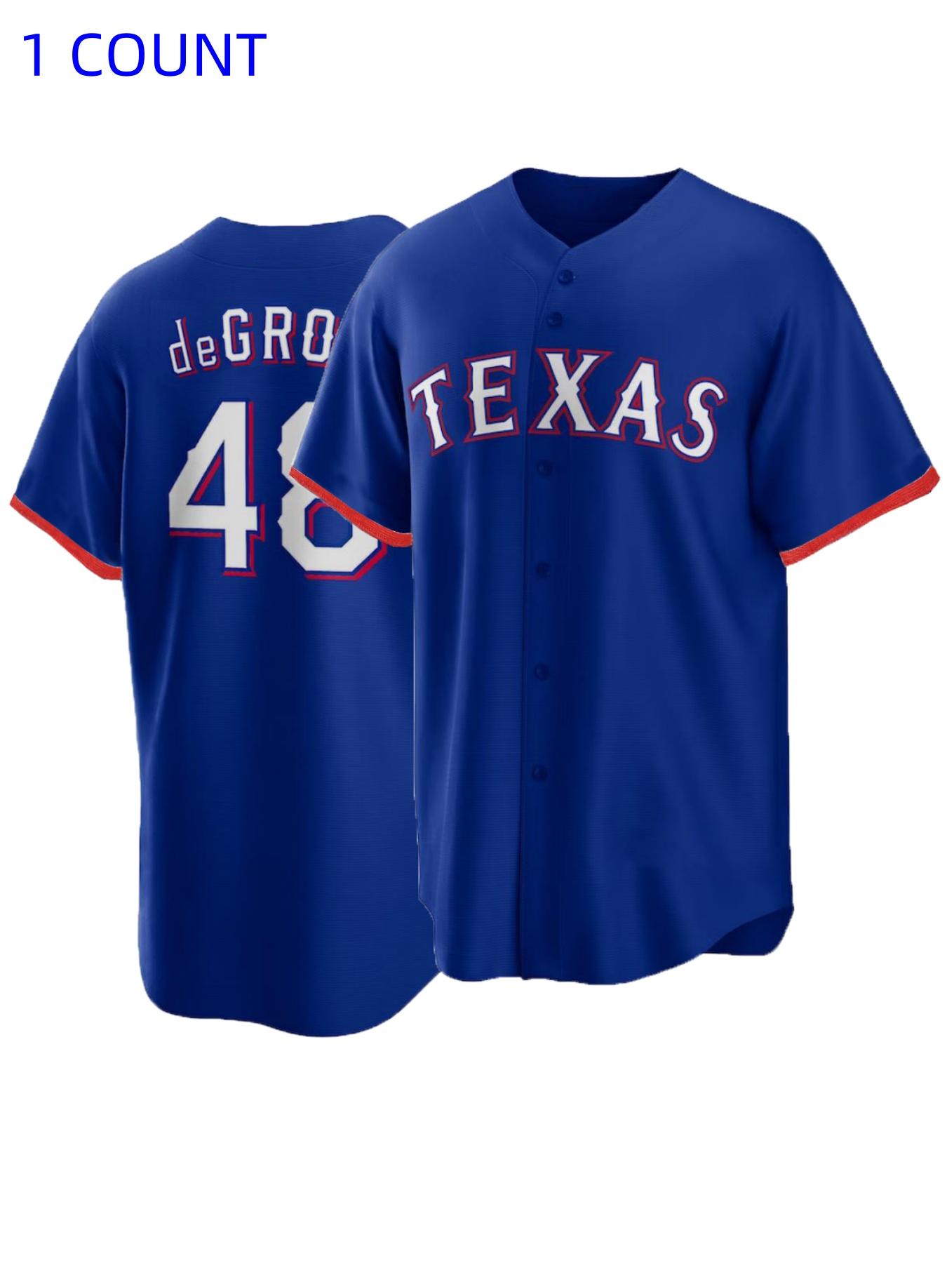 Men's Letter & Number Embroidery Baseball Jersey, Casual Loose V Neck Short Sleeve Baseball Top for Outdoor Sports, Baseball Training Jersey for Men, Jersey Tee