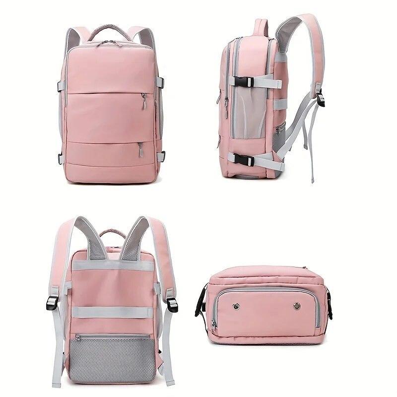 Large Capacity Waterproof Multilayer Travel Backpack with Shoe Storage, Casual Vintage Design for Daily Travel Use
