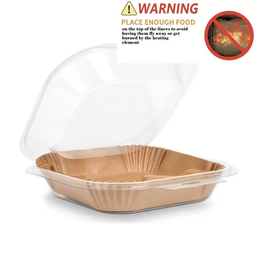 Air Fryer Disposable Paper Liners - 100Pcs 7.8In Square Parchment Paper Non-Stick Airfryer Basket Liners for Steamer Microwave Oven, Deep Fryer Parts & Accessories "STOP Scrubbing Your Air Fryer!