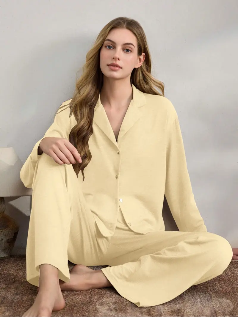 Women's Casual Pajama Set, Sleeveless Fitted Sleepwear, Soft Fabric, All Seasons, Indoor Outdoor Wear, Comfortable Home
